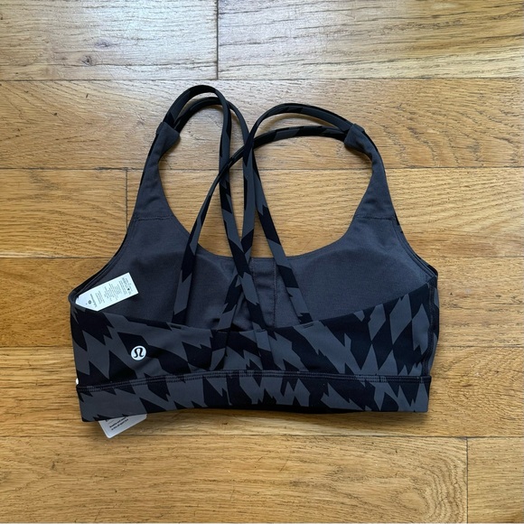 NWT black / grey Lululemon energy bra (size: 6) - Picture 3 of 7